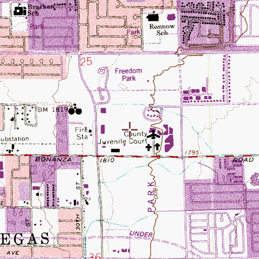 Topographic Map of Child Haven-Agassi Center, NV