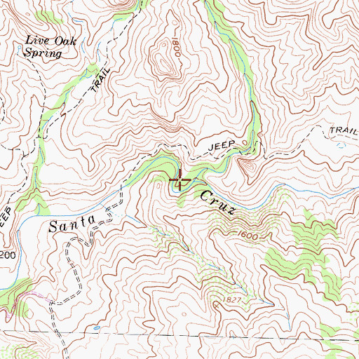 Topographic Map of Peachtree Canyon, CA
