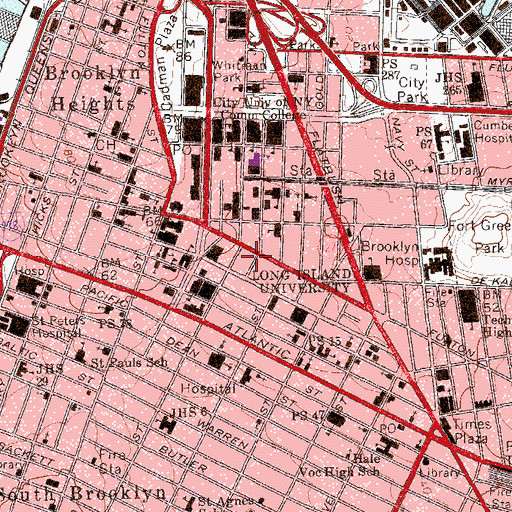 Topographic Map of Metropolitan Theatre (historical), NY