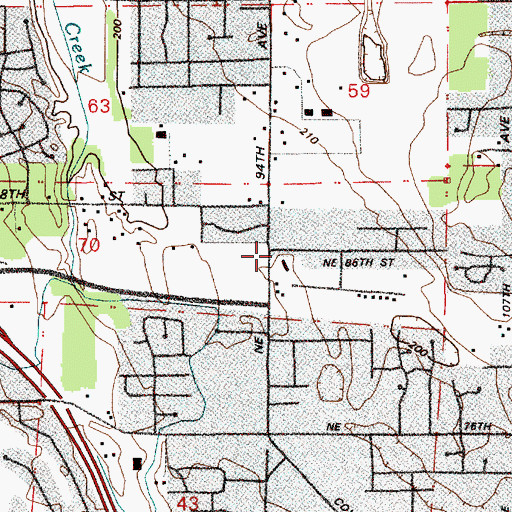 Topographic Map of Cascades Presbyterian Church, WA