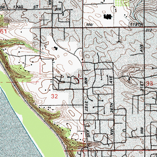 Topographic Map of Church of Christ at Hazel Dell, WA