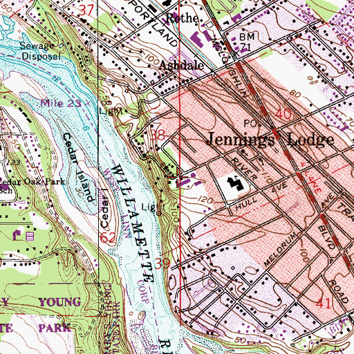 Topographic Map of Church of the Nazarene, OR