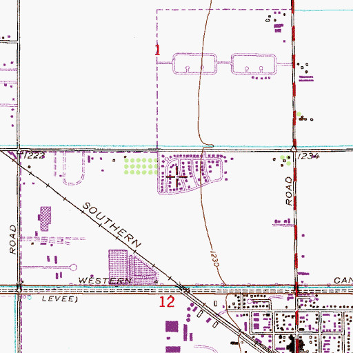 Topographic Map of Breckenridge Manor, AZ