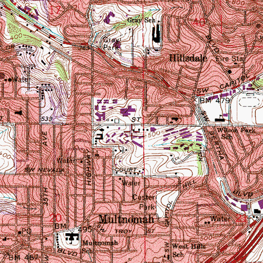 Topographic Map of Congregation Chabad, OR