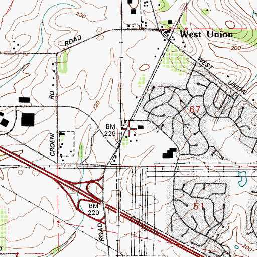 Topographic Map of Rock Creek Foursquare Church, OR