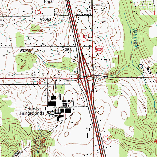 Topographic Map of Interchange 9, WA