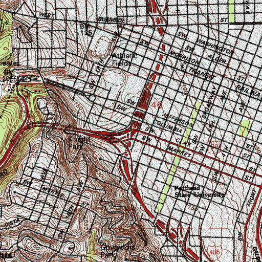 Topographic Map of Saint Stephens Episcopal Church, OR