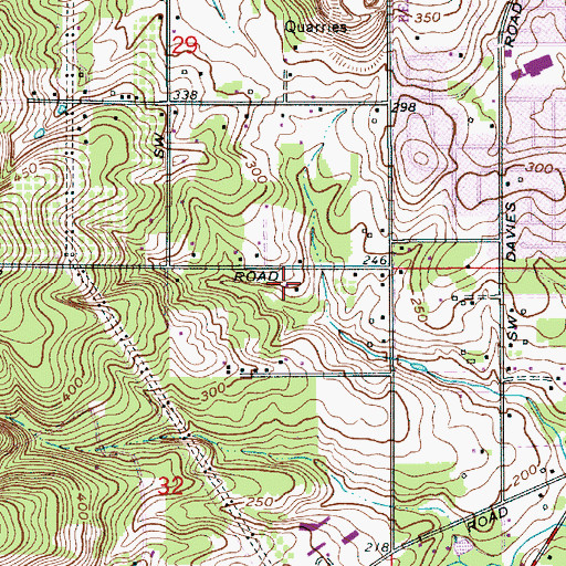 Topographic Map of Murray Hills Christian Church, OR