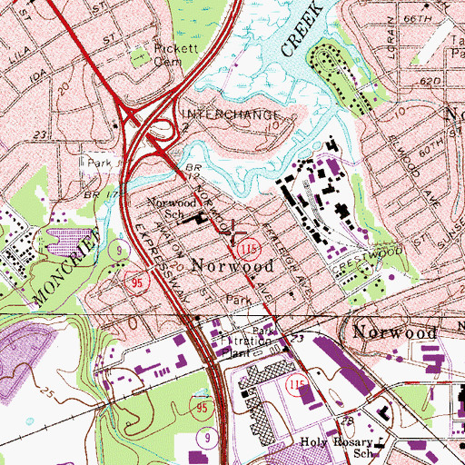 Topographic Map of Norwood Baptist Church, FL