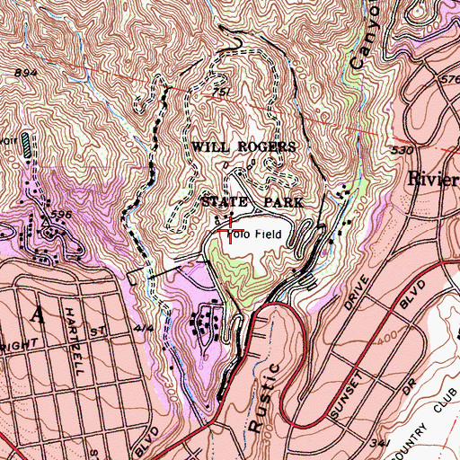 Topographic Map of Polo Field, CA