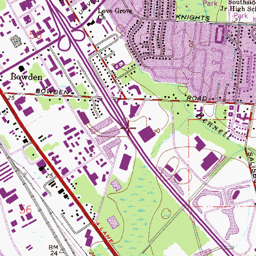 Topographic Map of Interchange 345, FL