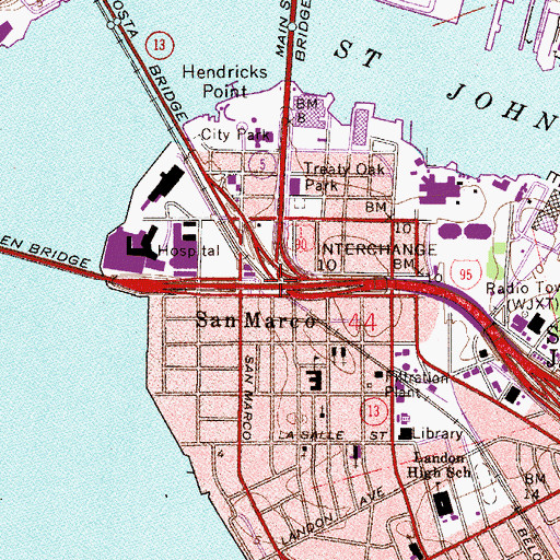 Topographic Map of Interchange 350B, FL