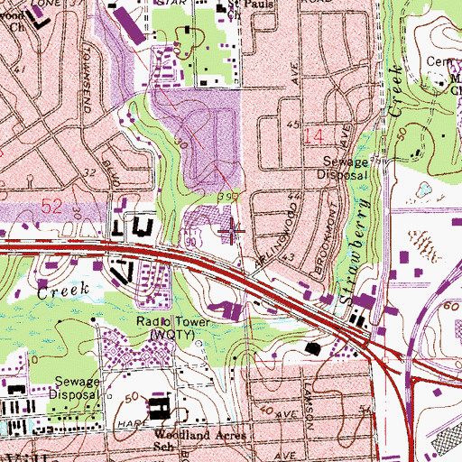 Topographic Map of Expressway Mall Shopping Center, FL