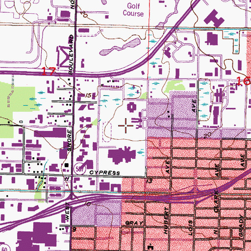 Topographic Map of Roland Park, FL