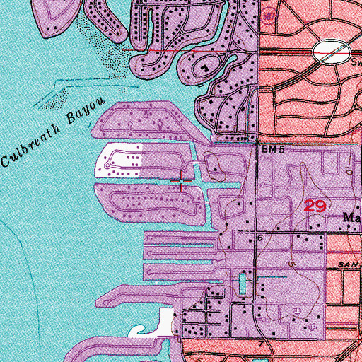 Topographic Map of Culbreath Isles, FL