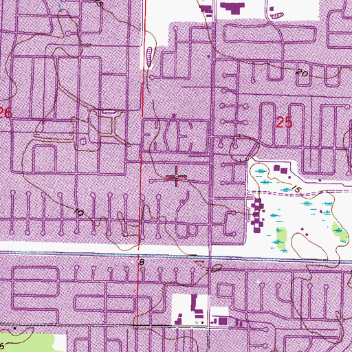 Topographic Map of Twelve Oaks Village, FL