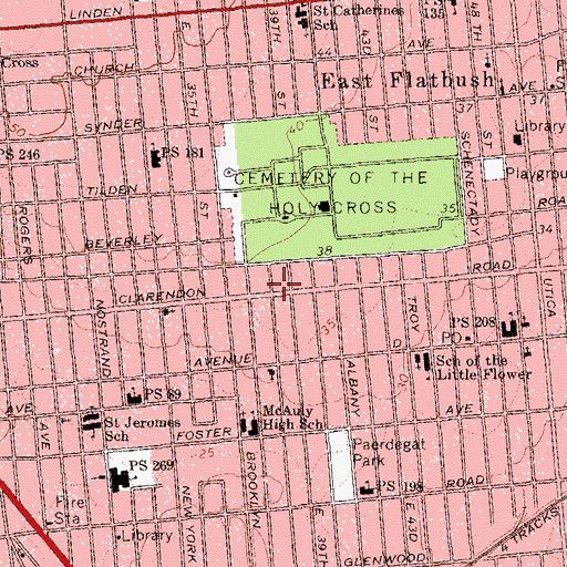 Topographic Map of Eglise De Dieu, NY