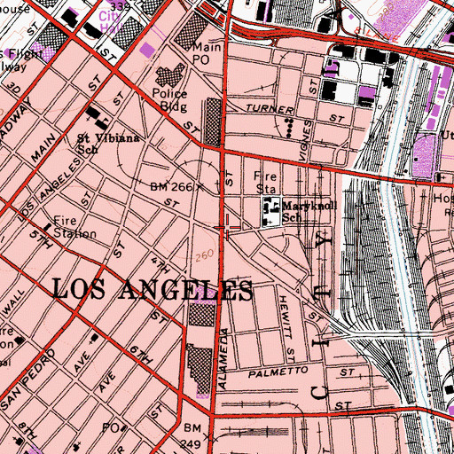 Topographic Map of Joel Bloom Square, CA