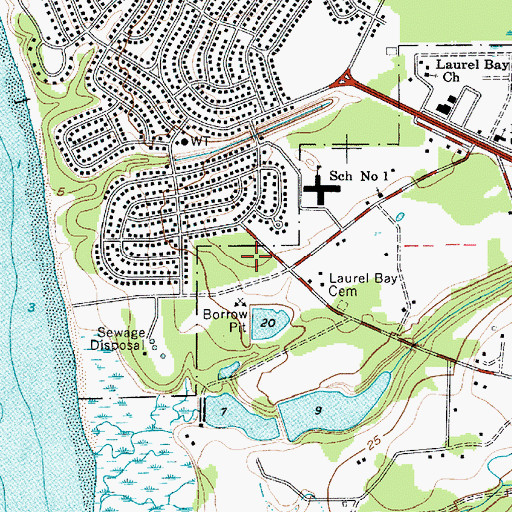 Topographic Map of Joseph S Shanklin Elementary School, SC