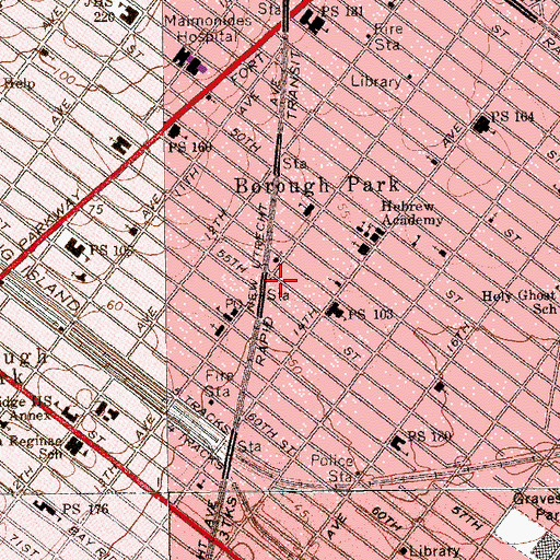 Topographic Map of Tuxedo Theatre (historical), NY