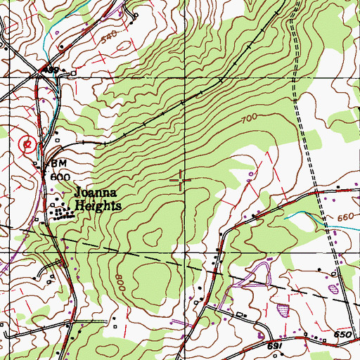 Topographic Map of Briarwood, PA