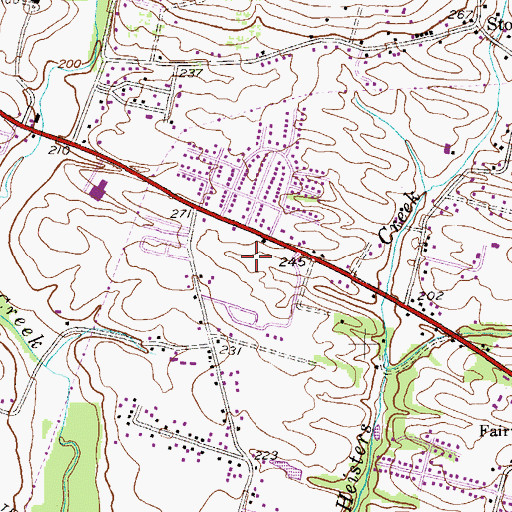Topographic Map of Exeter Square, PA