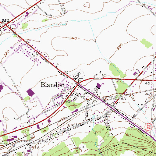 Topographic Map of Maidencreek Church, PA