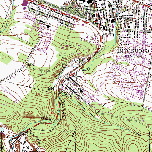 Topographic Map of South Birdsboro (historical), PA