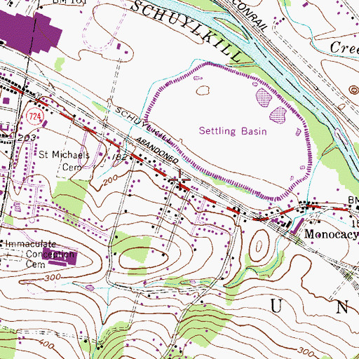 Topographic Map of Mount Airy, PA