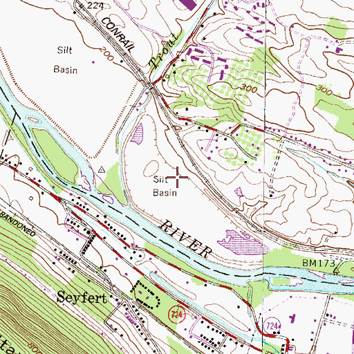 Topographic Map of Trout Run Recycling Complex, PA