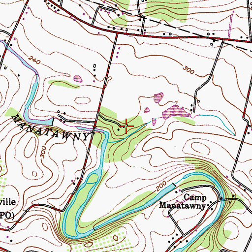 Topographic Map of Weidner Mill, PA