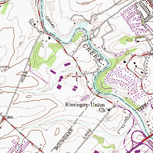 Topographic Map of Willow House, PA