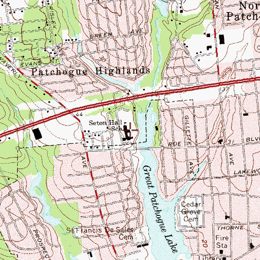 Topographic Map of O'Connor Hall, NY