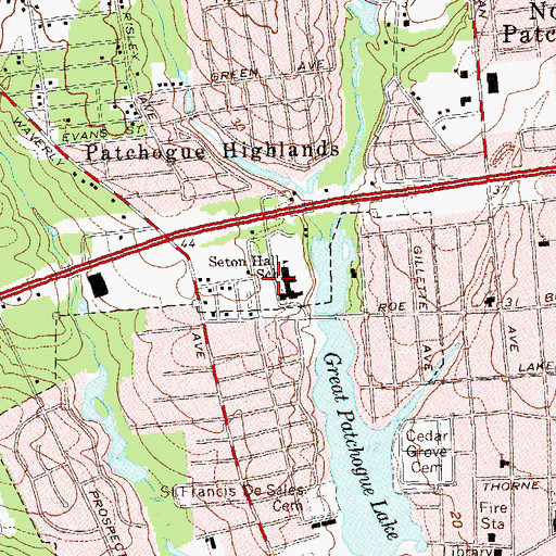 Topographic Map of Callahan Library, NY