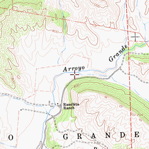 Topographic Map of Saucelito Creek, CA