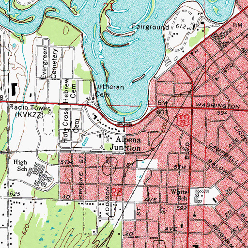 Topographic Map of Russel T Gleason Roadside Park, MI
