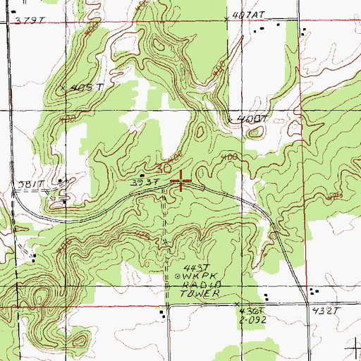 Topographic Map of Elmira Township Hall, MI