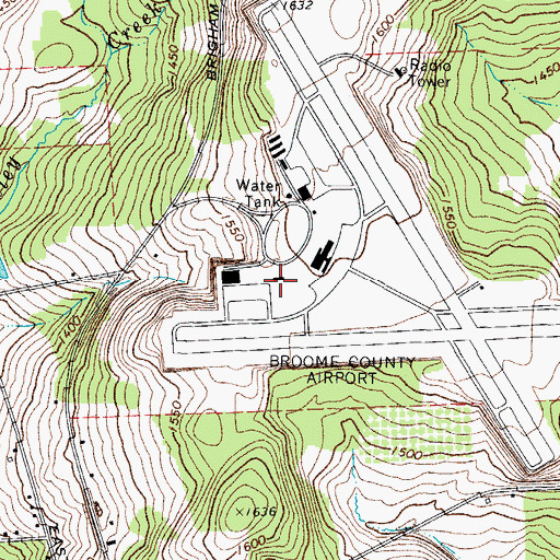 Topographic Map of Mount Etrick School (historical), NY