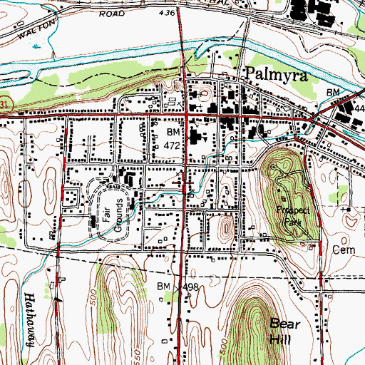 Topographic Map of Church of God, NY