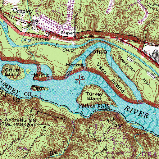 Topographic Map of Big Sluice Island, MD