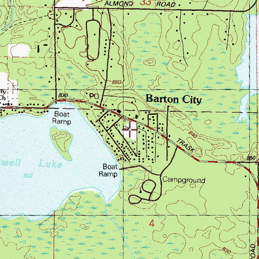 Topographic Map of Burgess Park, MI