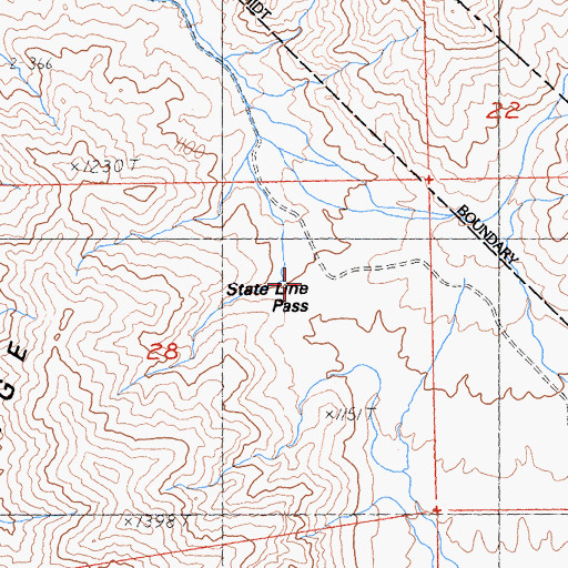 Topographic Map of State Line Pass, CA