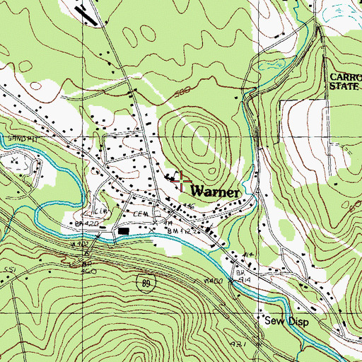 Topographic Map of Simonds Elementary School, NH