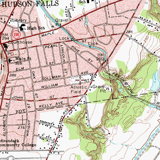 Topographic Map of Derby Park, NY