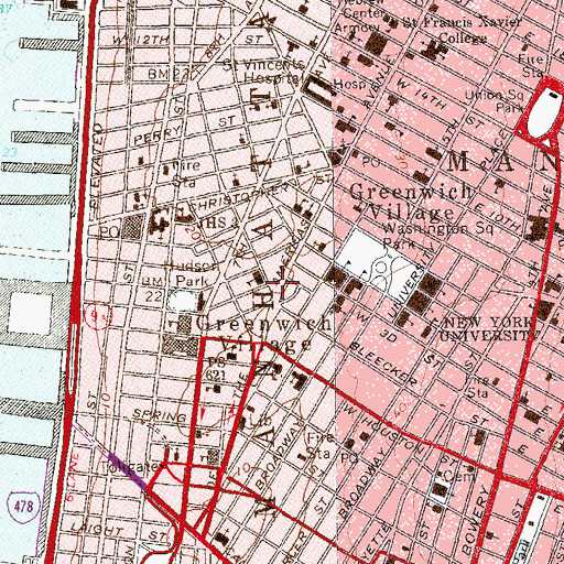 Topographic Map of Father Demo Square, NY