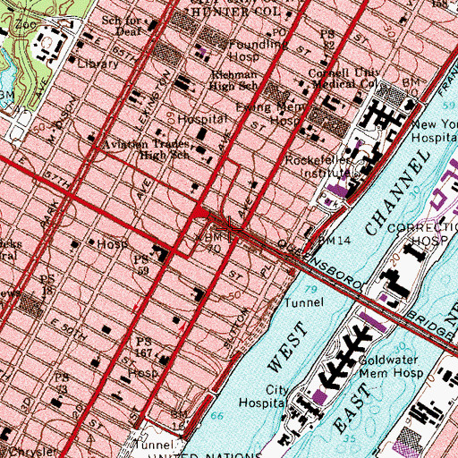 Topographic Map of Fourteen Honey Locusts Park, NY