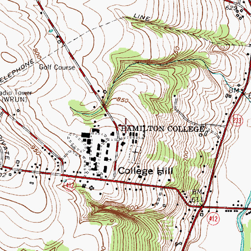 Topographic Map of Woollcott House, NY