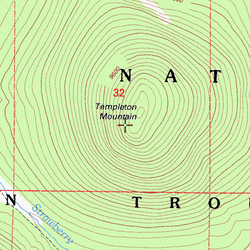 Topographic Map of Templeton Mountain, CA