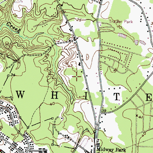 Topographic Map of James McDowell Jr Mobile Home Park, NC