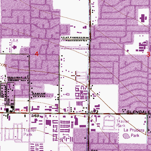Topographic Map of Royal Glen Mobile Home Park, AZ